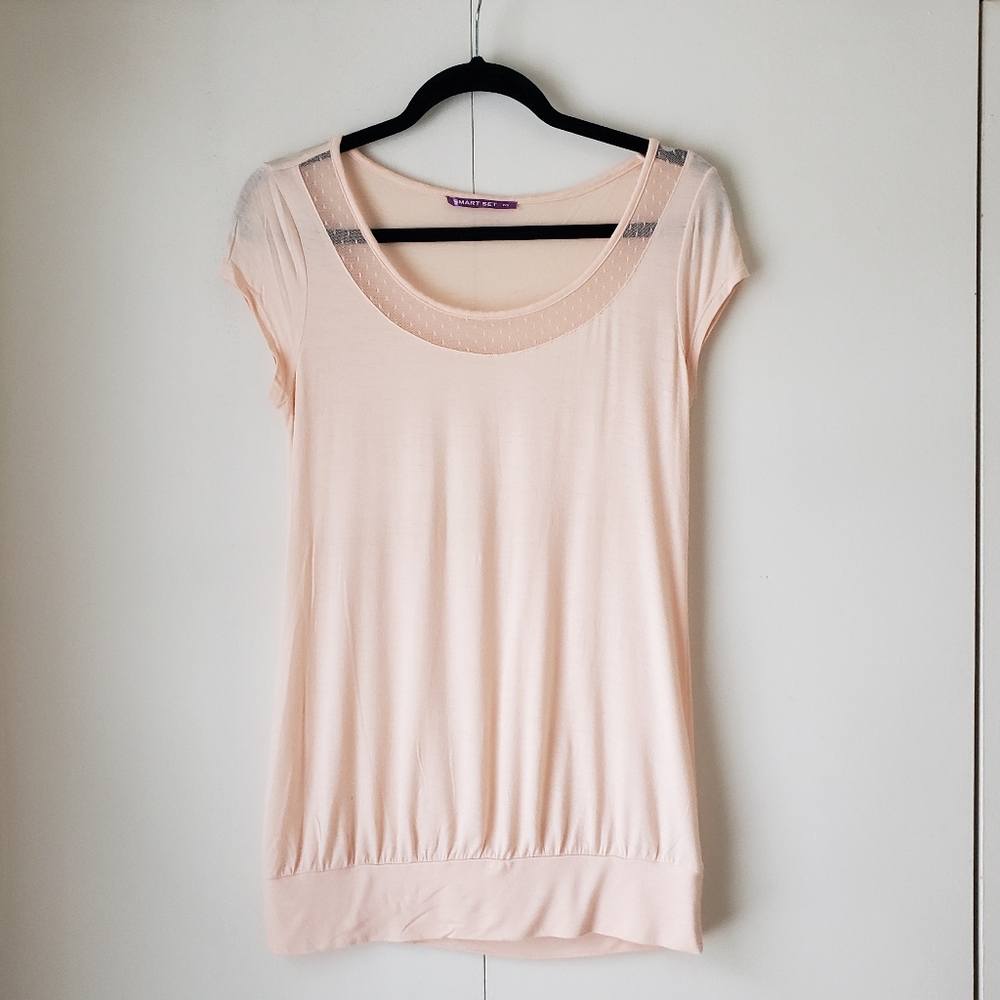 Smart Set Light Peach Short Sleeve Top